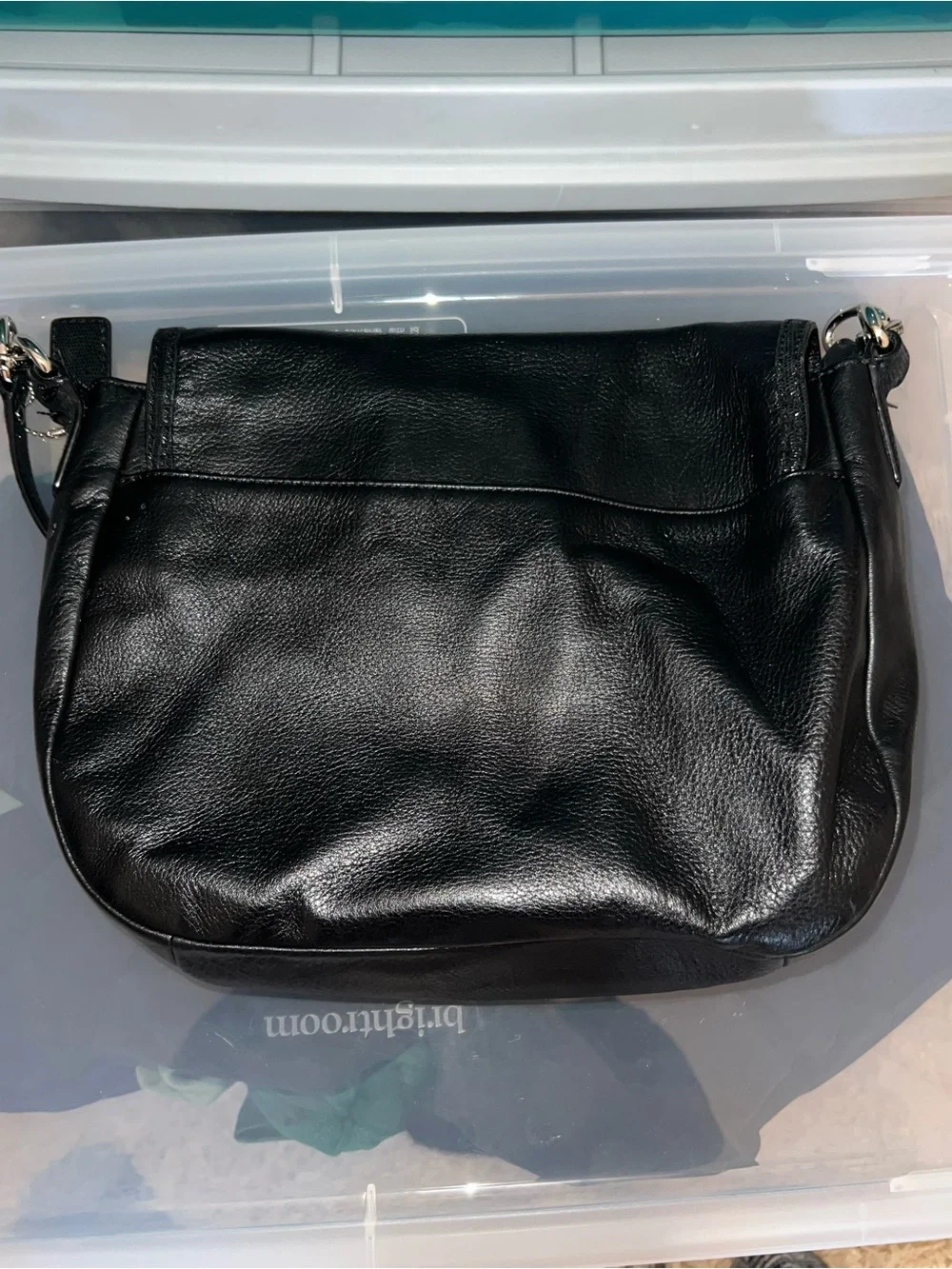 Coach Black Leather Shoulder Hobo with Silver Hardware: Vintage